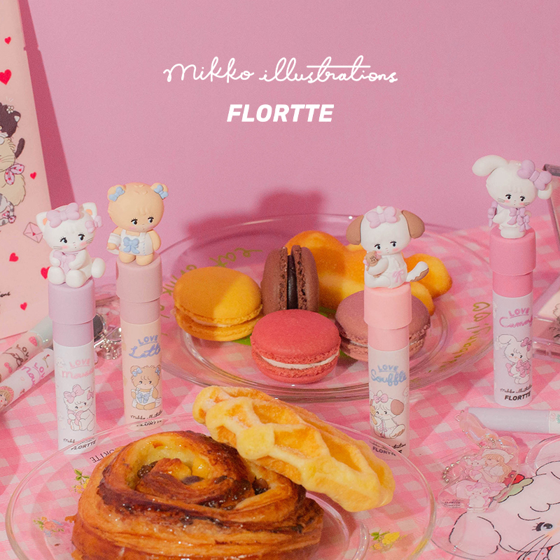 Flortte × Mikko Rua Rua Illustrations Matte Lip Cream