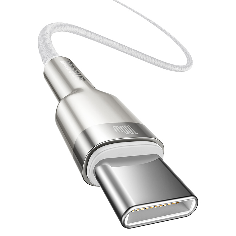 Baseus Cafule Metal Data Cable Type-C to Type-C 100W 2m White