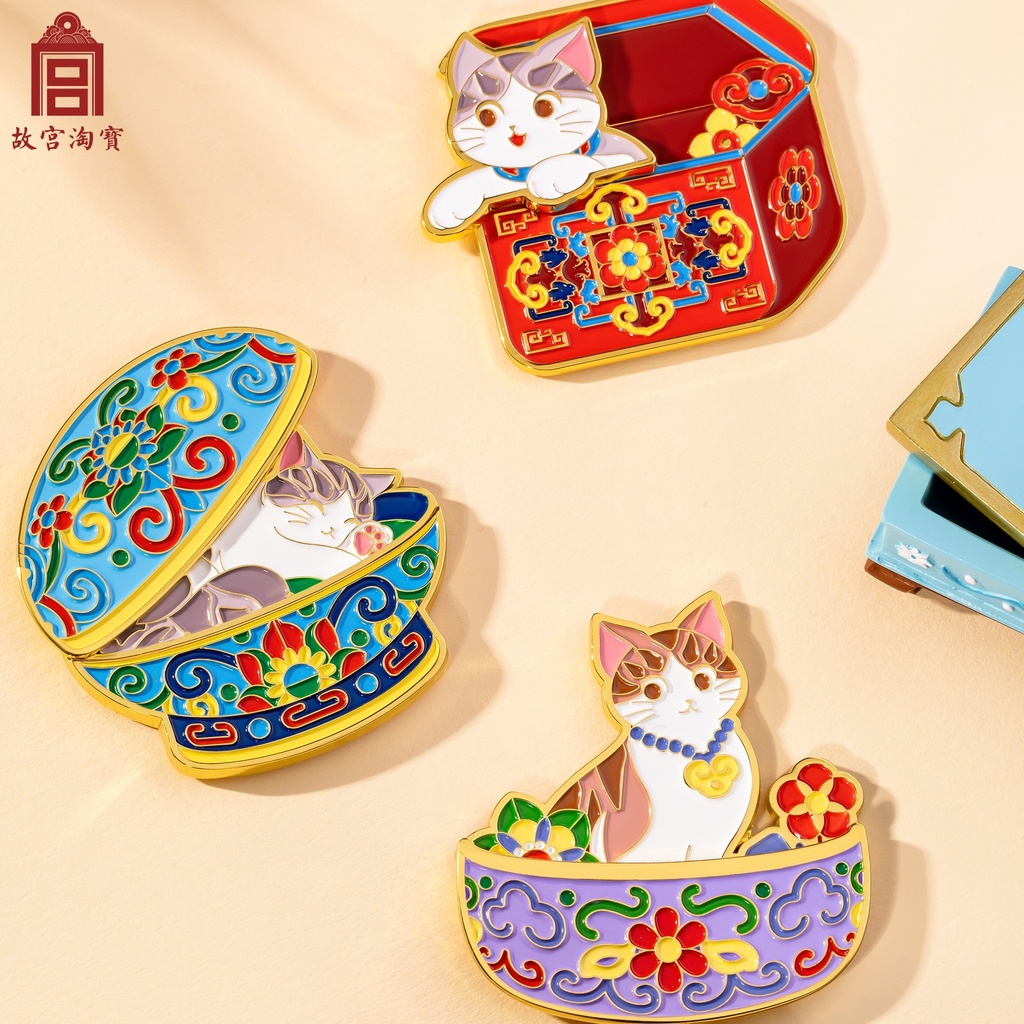 故宫淘宝｜宫猫盒盒美美冰箱贴磁贴猫咪博物馆文创礼物北京纪念品