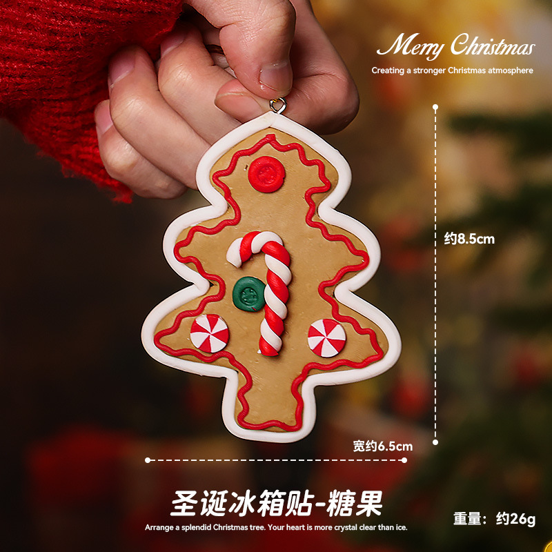 热销新款圣诞装饰个性卡通创意磁吸可爱冰箱贴可爱树脂文创贴挂件