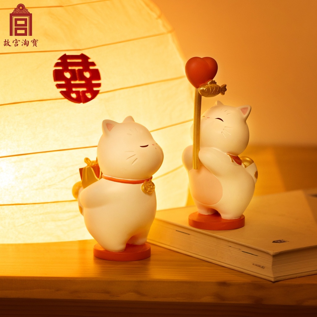 故宫淘宝｜天作之合如意猫摆件文创婚礼结婚订婚新婚礼物送新人