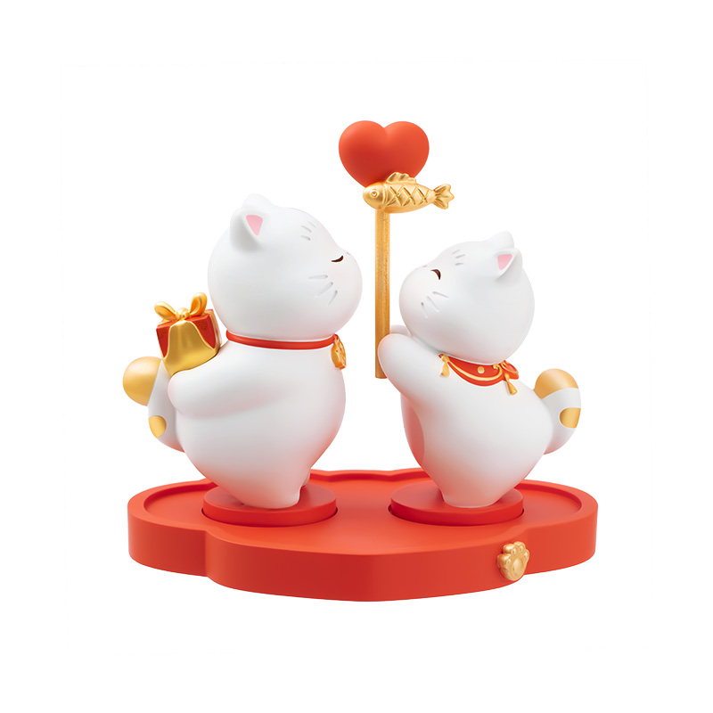 故宫淘宝｜天作之合如意猫摆件文创婚礼结婚订婚新婚礼物送新人