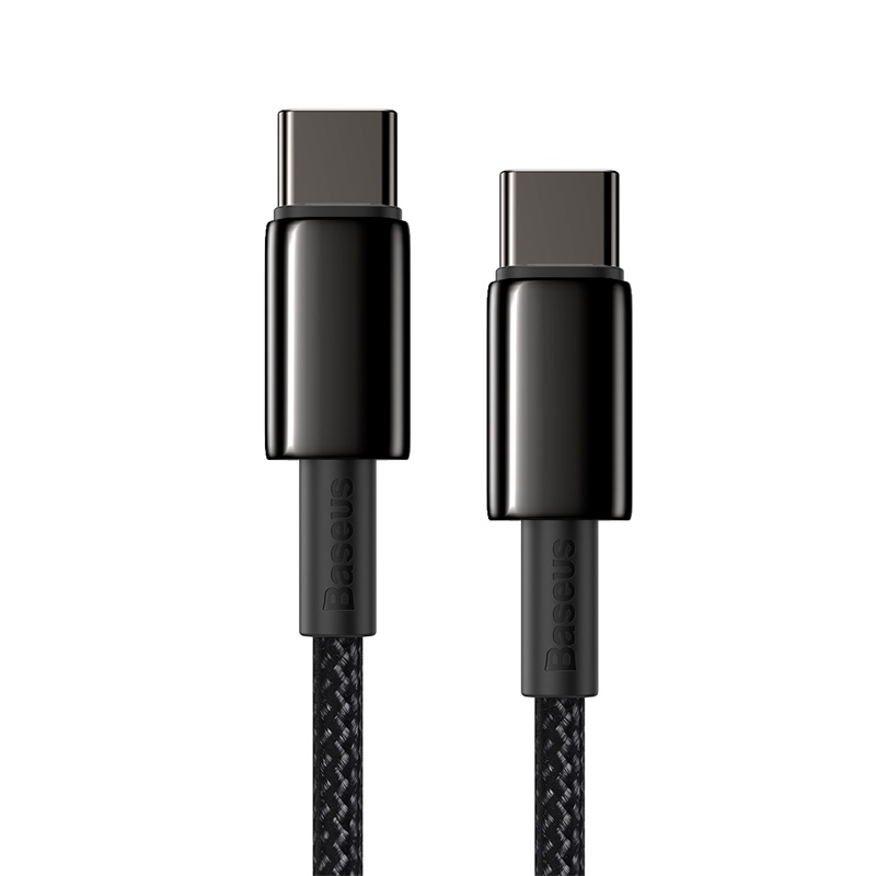 Baseus Tungsten Gold Fast Charging Data Cable Type-C to Type-C 100W 2m Black