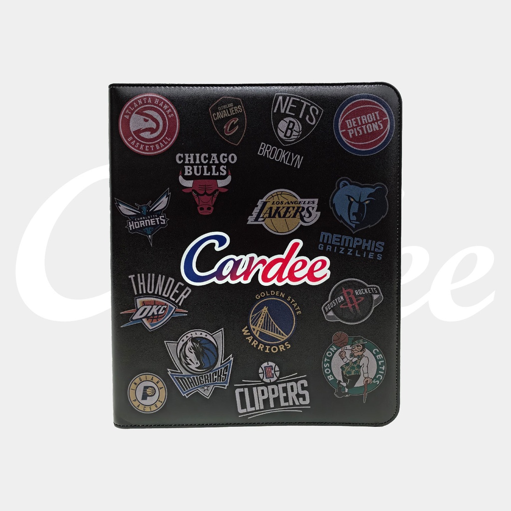 Cardee卡帝NBA授权队标主题卡册卡牌周边卡片收藏黑色活页九宫格