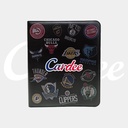 Cardee NBA-authorized team logo themed card album, card peripherals, collectible black loose-leaf nine-square grid cards