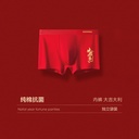Red cotton men's boxer briefs for the Chinese zodiac year, a great wedding gift for men born in the Year of the Snake