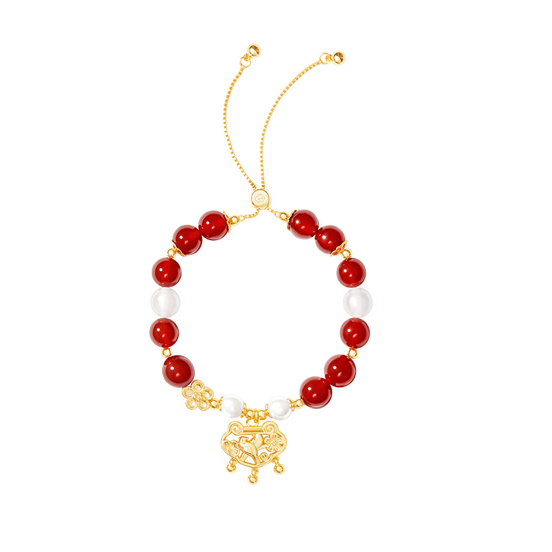 The Palace Museum Taobao | A pair of concentric lock couple bracelets, couple-style hand ropes, cultural and creative birthday gifts from the museum