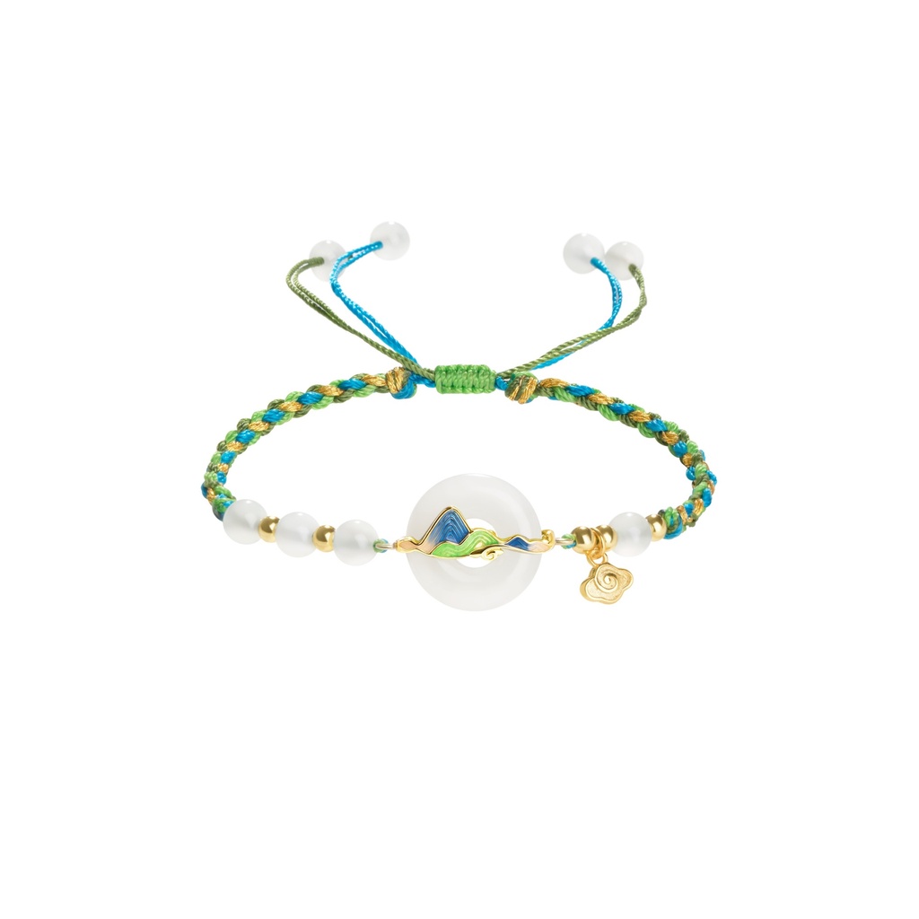 Palace Museum Taobao | Thousand miles of Rivers and Mountains Hetian Jade Peace Pendant Bracelet, a Cultural and Creative Chinese-style Gift for Birthdays and International Women's Day