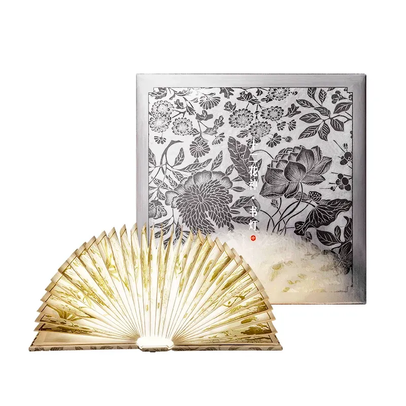 Twelve Flower Gods Book Lamp Museum Cultural and Creative Bedside Night Light