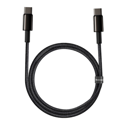 [CE0009] 倍思钨金快充数据线 Type-C 至 Type-C 100W 2米 黑色