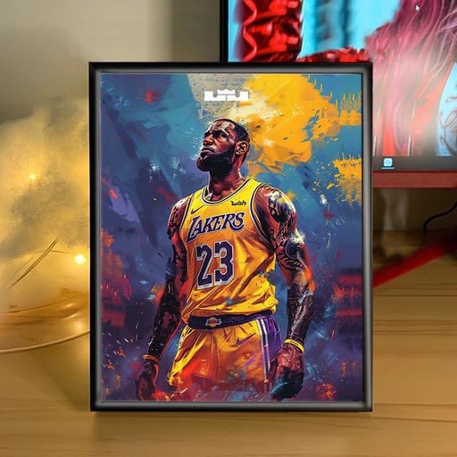 James signed poster commemorative photo frame ornament, NBA star peripheral decorative painting, wall hanging, figurine, birthday gift
